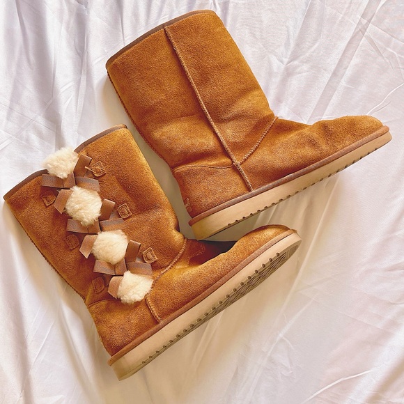 Koolaburra by UGG Victoria Chestnut Brown Tall Comfy Winter Boots | Size 10 - Picture 2 of 10